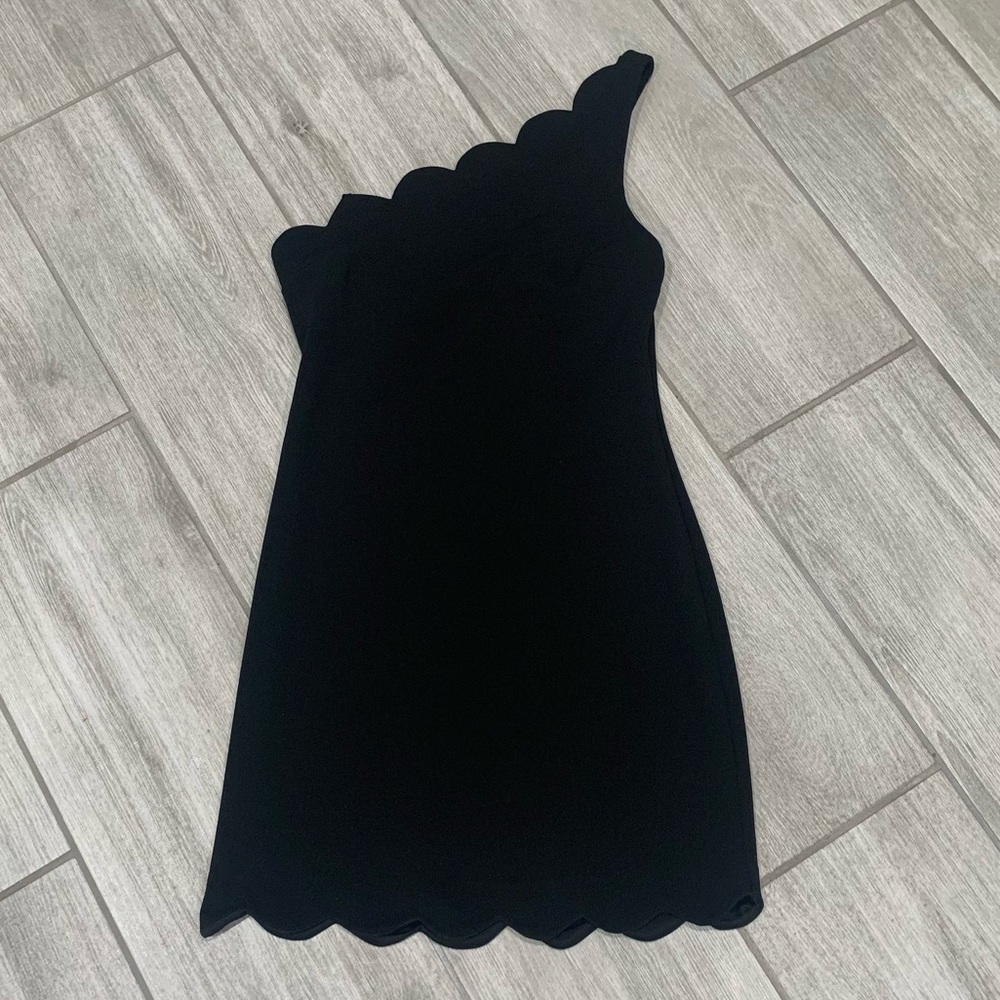 B Darlin black one shoulder dress